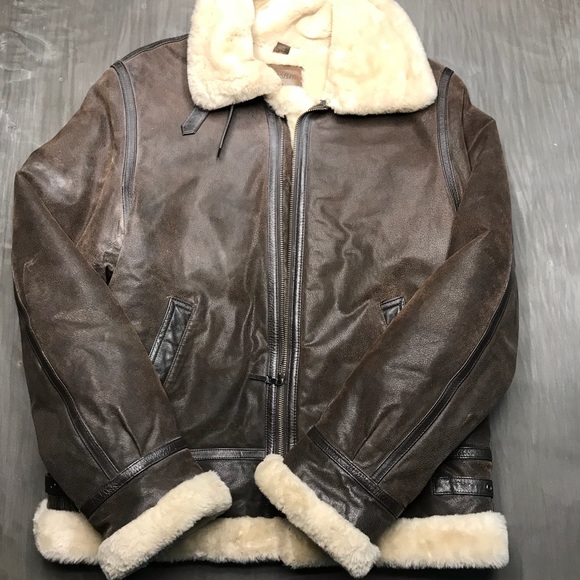 Genuine Leather Bomber Jacket Medium 